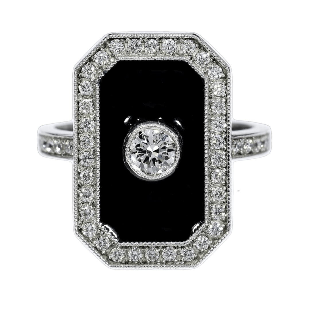 Elegant Diamond Ring - 18kt White Gold