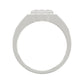 Sterling Silver Diamond Ring For Men 0.35Ct Round Cut Square Cluster Mens Ring Fine Jewelry Gift For Him
