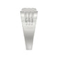 Sterling Silver Diamond Ring For Men 0.35Ct Round Cut Square Cluster Mens Ring Fine Jewelry Gift For Him