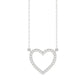 LADIES NECKLACE 0.10CT ROUND DIAMOND 10K WHITE GOLD