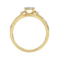 LADIES RING 0.15CT ROUND DIAMOND 10K YELLOW GOLD