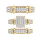 LADIES TRIOS 1.00CT ROUND DIAMOND 10K YELLOW GOLD