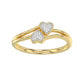LADIES RING 0.05CT ROUND DIAMOND 10K YELLOW GOLD