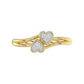 LADIES RING 0.05CT ROUND DIAMOND 10K YELLOW GOLD