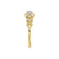 LADIES RING 0.20CT ROUND DIAMOND 10K YELLOW GOLD