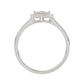 Ladies 0.10Ct Round Diamond Sterling Silver Ladies Ring White Heart Shape Cluster Halo Engagement Promise Ring For Her
