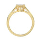 10K Yellow Gold Diamond Cluster Ring For Women 0.25Ct Round Diamond Fashion Ring