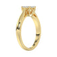 10K Yellow Gold Diamond Cluster Ring For Women 0.25Ct Round Diamond Fashion Ring