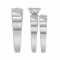 LADIES TRIO SET 0.33CT ROUND DIAMOND 10K WHITE GOLD
