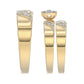 LADIES TRIOS SET 0.33CT ROUND DIAMOND 10K YELLOW GOLD