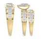 LADIES TRIO SET 1.00CT ROUND DIAMOND 10K YELLOW GOLD