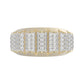 MEN'S BAND 1.00CT ROUND DIAMOND 10K YELLOW GOLD