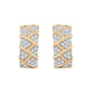 LADIES HOOPS EARRINGS 0.50CT ROUND DIAMOND 10K YELLOW GOLD