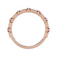 LADIES BAND 1.30CT ROUND/BAGUETTE RUBY DIAMOND 14K ROSE GOLD