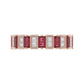 LADIES BAND 1.30CT ROUND/BAGUETTE RUBY DIAMOND 14K ROSE GOLD