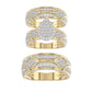 LADIES TRIO SET 1.33CT ROUND DIAMOND 10K YELLOW GOLD