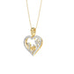 LADIES PENDANT 0.20CT ROUND DIAMOND 14K YELLOW GOLD