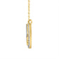 LADIES NECKLACE 0.25CT ROUND DIAMOND 14K YELLOW GOLD