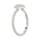 Ladies 0.10Ct Round Diamond Halo Heart Ring Sterling Silver Stylish Women’S Engagement & Promise Ring
