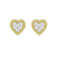 LADIES EARRINGS 0.20CT ROUND DIAMOND 14K YELLOW GOLD