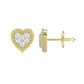 LADIES EARRINGS 0.20CT ROUND DIAMOND 14K YELLOW GOLD