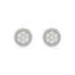 LADIES EARRINGS 0.20CT ROUND DIAMOND 14K WHITE GOLD