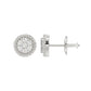 LADIES EARRINGS 0.20CT ROUND DIAMOND 14K WHITE GOLD