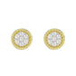LADIES EARRINGS 0.20CT ROUND DIAMOND 14K YELLOW GOLD