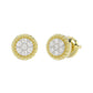 LADIES EARRINGS 0.20CT ROUND DIAMOND 14K YELLOW GOLD