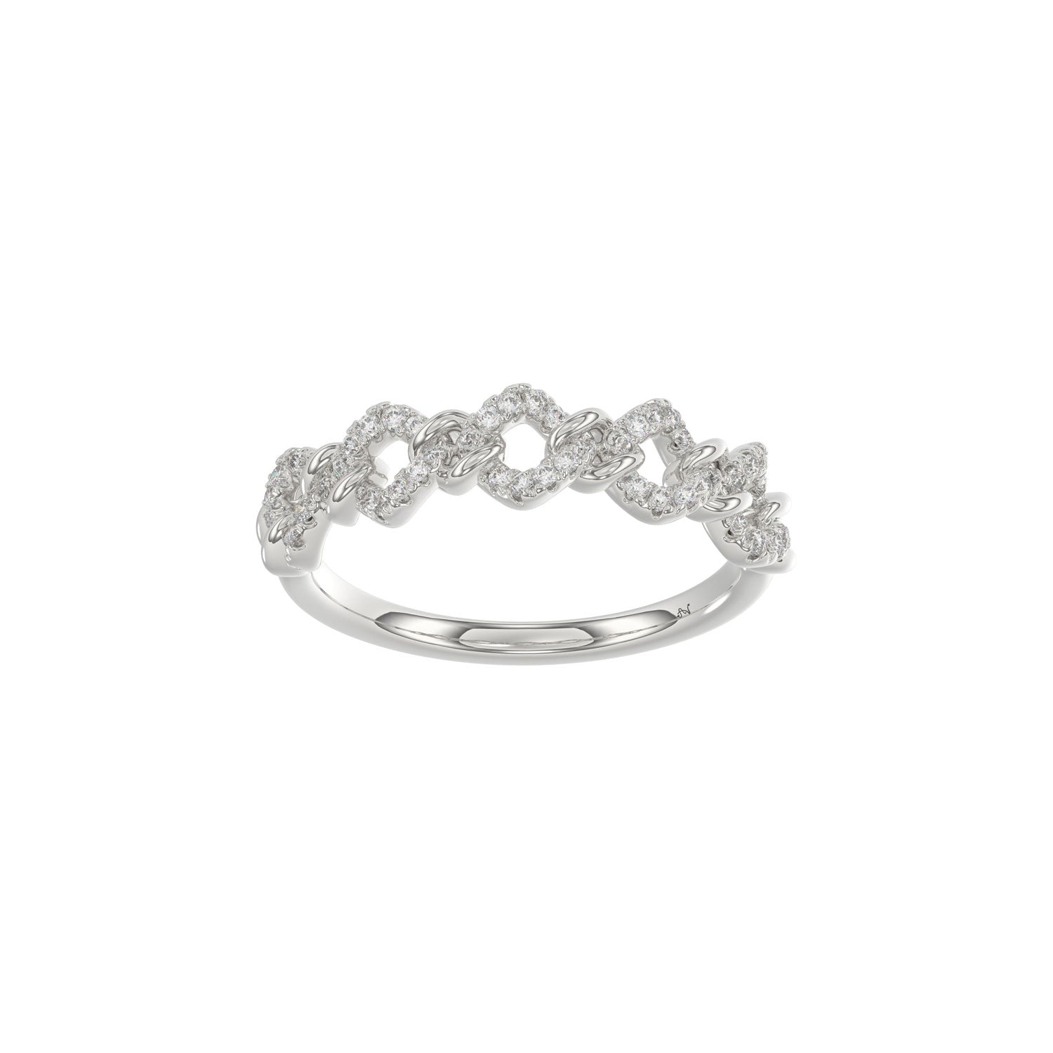 LADIES RING 0.15CT ROUND DIAMOND 14K WHITE GOLD