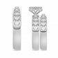 LADIES TRIO RING 1.30CT ROUND DIAMOND 10K WHITE GOLD