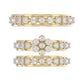 LADIES TRIO RING 1.30CT ROUND DIAMOND 10K YELLOW GOLD