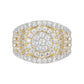 LADIES RING 2.00CT ROUND DIAMOND 10K YELLOW GOLD