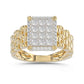 LADIES RING 1.00CT ROUND DIAMOND 10K YELLOW GOLD