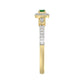 0.33ct Round/Oval Emerald diamond 14k Ladies Fashion Ring  0.15CT Center stone Oval Emerald Diamond)