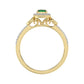 0.33ct Round/Oval Emerald diamond 14k Ladies Fashion Ring  0.15CT Center stone Oval Emerald Diamond)