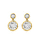 LADIES EARRINGS 0.13CT ROUND DIAMOND 14K YELLOW GOLD