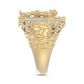 MEN'S RING 0.50CT ROUND DIAMOND 10K YELLOW GOLD
