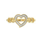 LADIES RING 0.05CT ROUND DIAMOND 10K YELLOW GOLD