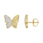 LADIES EARRINGS 0.16CT ROUND DIAMOND 10K YELLOW GOLD