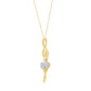 LADIES PENDANT WITH CHAIN 0.10CT ROUND DIAMOND 10K YELLOW GOLD