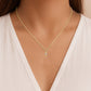 LADIES PENDANT WITH CHAIN 0.10CT ROUND DIAMOND 10K YELLOW GOLD