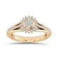 LADIES RING 0.33CT ROUND DIAMOND 10K YELLOW GOLD