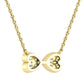 LADIES PENDANT WITH CHAIN 0.25CT ROUND/BAGUETTE DIAMOND 14K YELLOW GOLD