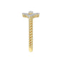 10K Yellow Gold Ladies Diamond Ring Featuring 0.15 Ct Round Diamonds. Stylish Fine Jewelry Piece Perfect For Daily Wear And Gifting.