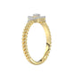 10K Yellow Gold Ladies Diamond Ring Featuring 0.15 Ct Round Diamonds. Stylish Fine Jewelry Piece Perfect For Daily Wear And Gifting.