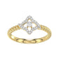 10K Yellow Gold Ladies Diamond Ring Featuring 0.15 Ct Round Diamonds. Stylish Fine Jewelry Piece Perfect For Daily Wear And Gifting.