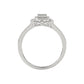 Ladies 0.20Ct Round Diamond Sterling Silver White Engagement Ring � Elegant Promise Ring For Women