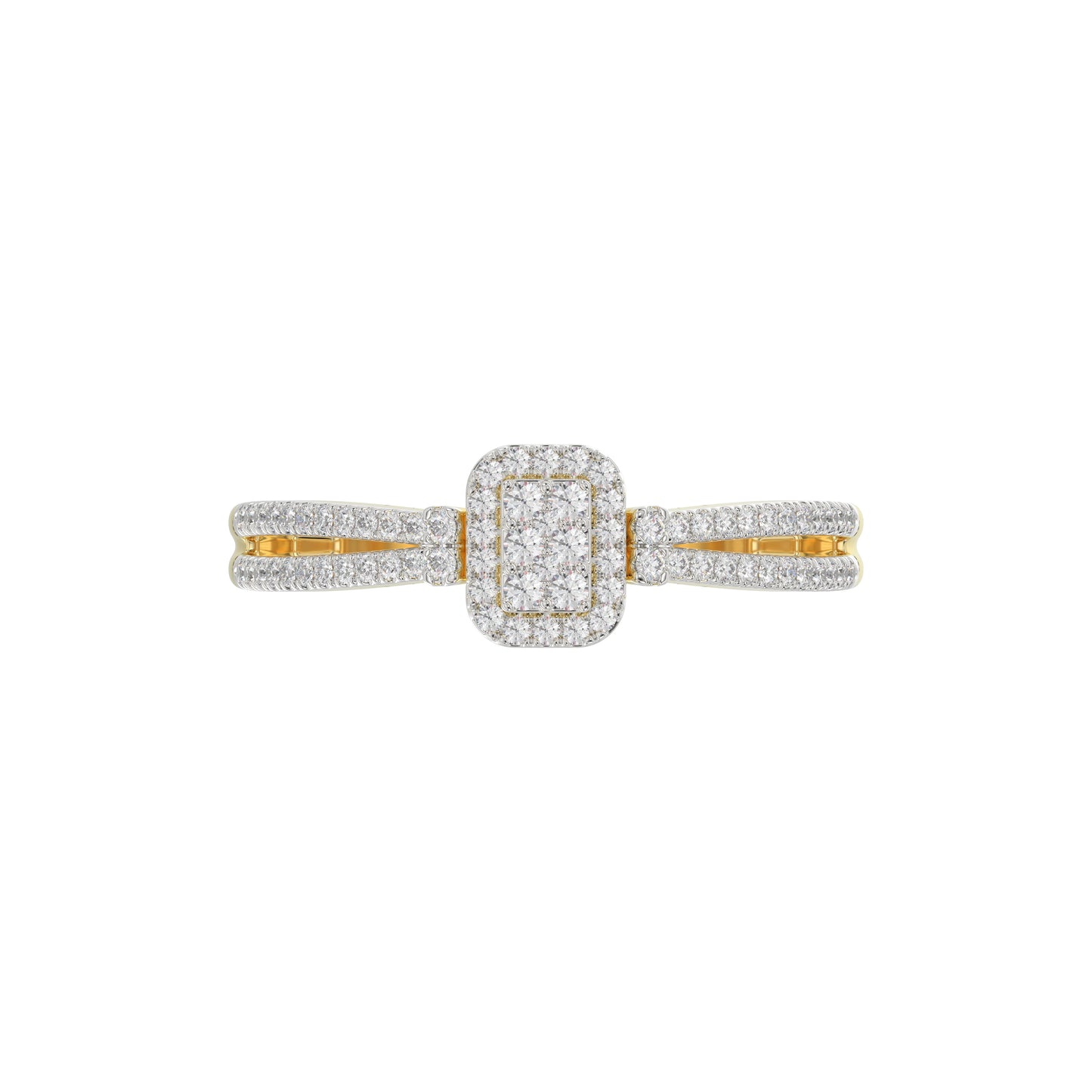 LADIES RING 0.20CT ROUND DIAMOND 10K YELLOW GOLD