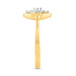 LADIES RING 0.20CT ROUND/BAGUETTE DIAMOND 10K YELLOW GOLD
